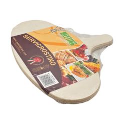 Tagliere Ovale in Legno con Manico 30 cm Pizza Crostini Ristorante Resistente