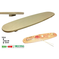 Tagliere Ellix Ovale Meeting 52x14 cm Legno Multistrato Crostini Treccia Pizza