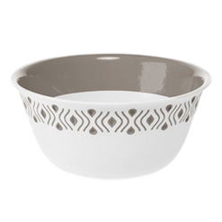 Ciotola Tosca Ø13 cm Bianco/Tortora Chiaro – Plastica Resistente Plus