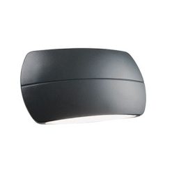 SOVIL PLAFONIERA LED ALLUMINIO OVALE PILLOW cm 20 grigia