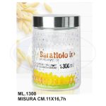 Barattolo Vetro Cop. Allum. Ml.1300 Cm.11X16