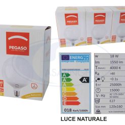 Lampada Ecoled Globo E27 18W 4000K L. Naturale-0793579926290