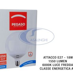 Lampada Ecoled Globo E27 18W 6000K L. Fredda-0793579926306