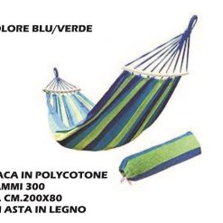 Amaca Cm.200X80 Gr.300 Con Aste In Legno-8059221009462