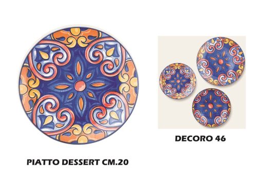 Piatto Dessert Decoro 46 Cm.20-8057960549782