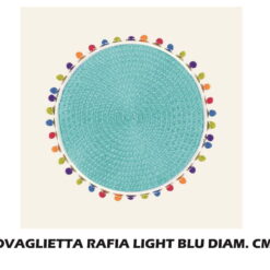 TOVAGLIETTA RAFIA LIGHT BLU CM.38