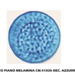 Piatto Piano Melamina Cm41X2H Dec. Azzurro-8057960558708