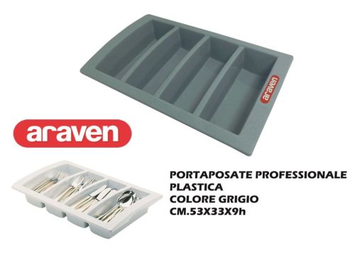 Cutlery Tray Horeca Gris-8411777411289