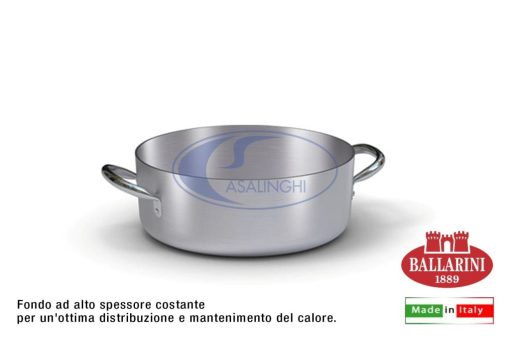 Casseruola Alluminio Bassa Cm.24X8