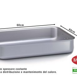 Teglia Alta Cm.60X43X10H 2 Maniglie Snodabili Mm.3-8003150458433