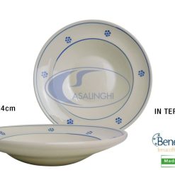 Piatto Fondo Terracotta Cm.24 Bianco Stella-8032770500833