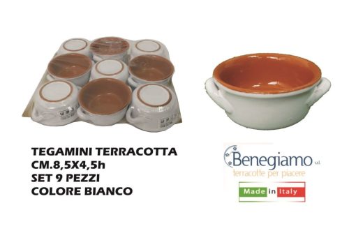 Casseruola Familia Terracotta Cm.8 Cop. Bianco-8056364864576 Casseruola Familia Terracotta Cm.8 Cop. Bianco-8056364864576