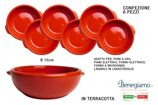 Tegamini Terracotta Set 6 Pz. Ghiotta Rosso-8056364861186