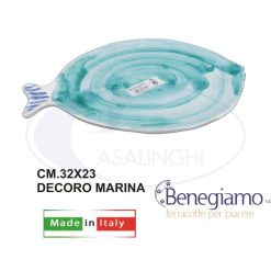 Piatto Pesce Piano Cm.32X23 Marina-8056364865306