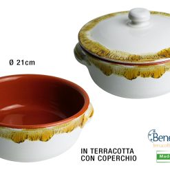 Casseruola Familia Cm.21 Avorio Striato-8056364862633