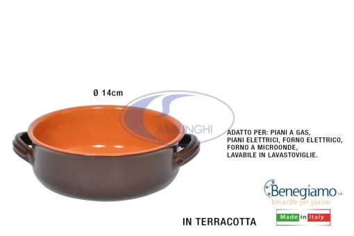 Casseruola Familia Terracotta Cm.14 S/Cop.-8032770509645