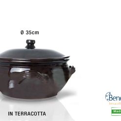 Tegame Caremia 4Manici Terracotta Cm.35-8032770502387