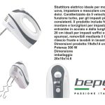 Sbattitore 2 Fruste 300W Beper-8056420221695