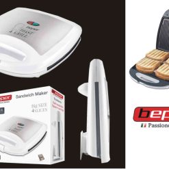 Tostiera Maxi 4 Fette Grill Plate 1300W Beper-8051772714154