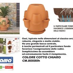 Fioriera Oasi Cotto Chiaro Cm.80X80H-8007633310003