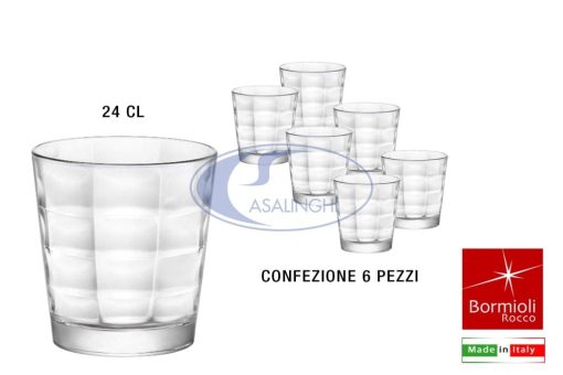 Bicchiere Cube Conf. 6 Pz. Cl.24 Acqua-8004360081626