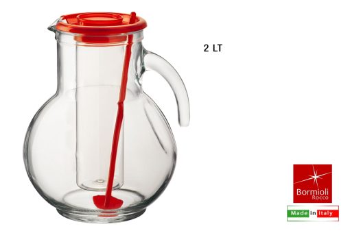 Caraffa Vetro Kufra Lt.2 Rosso-8001133357209