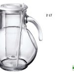 Caraffa Vetro Kufra Lt.2 Bianco-8001133360407