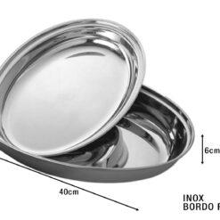 VASCHETTE OVALE BEST ACCIAIO INOX DIMENSIONE CM.40X30X5H