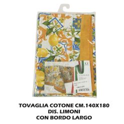 Tovaglia Cotone M.140X180 Dec. Limone-0806891285959