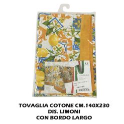 Tovaglia Cotone M.140X230 Dec. Limone-0806891285966