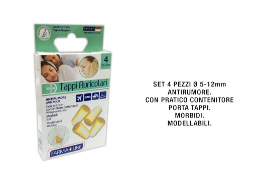 Tappi Auricolari Morbidi Set 4 Pz. Farmaline-8021723033832