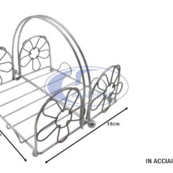 PORTATOVAGLIOLI CM.18X20X16h CROMATO FIORI