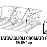 Portatovaglioli Cromato Fiori _____________________________-8056304640727