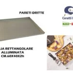 Teglia Rettangolare Alluminata Cm.60X40X2H Pareti-8014130242652