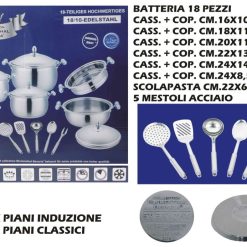Batteria Pentole Set 18 Pz. Collezione-8032591290036