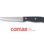 Coltello Bistecca Manico Nero Cm.23 Lama 12 Ristorante Carne Pizzeria-8425734030024