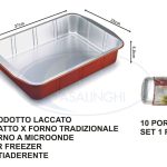 Teglia Rett.Re 10 Porz. Set 1 Pz. Rame-8011851200176