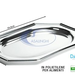 Vassoio Ottagonale Silver 35X25 Conf.5 Pz-5410508001211