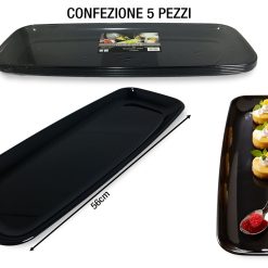 Vassoio Rett. Large Conf. 5 Pz. Cm.22X56 Nero-5410508010428