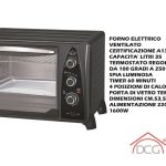 Forno Elettrico Ventilato Lt.35 1600W-8032774624733