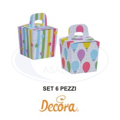 Scatola Candy Box Set 6 Pz. Balloon E Stars-8024622071943