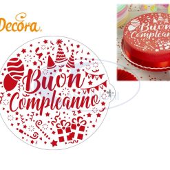 Stencil Buon Compleanno Cm.25-8024622069391