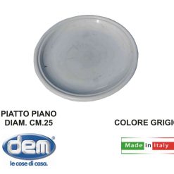 Piatto Piano Cm.25 Arabesque Grigio-8001158925834