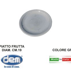 Piatto Frutta Cm.17 Arabesque Grigio-8001158925858