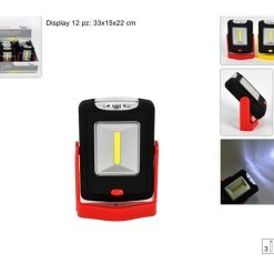 Torcia Led 3 + Cob Batterie Con Magnete-8034048364758