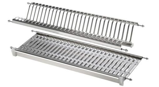 Scolapiatti Rete Cm.76 Inox Con Vassoio-8058159310398