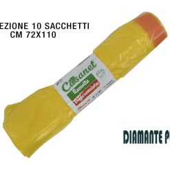 Sacchetto Immond. Giallo Cm.72X110 Cf.10 Pz. Lt.11 Maniglia A Scorrimento-8052282960284