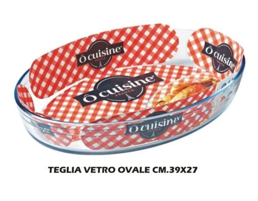 Teglia Vetro Ovale Cm.39X27 Ocusine-3426470010146