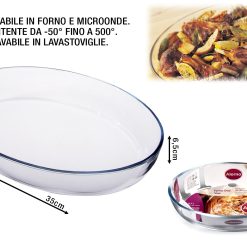 Teglia Vetro Ovale Cm.35X24-8435123229915