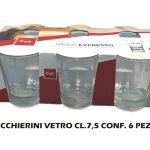 Bicchierini Vetro Conf. 6 Pz. Cl.7